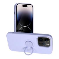 Apsauginis dėklas SILICONE RING, skirtas IPHONE 14 Pro, violetinis