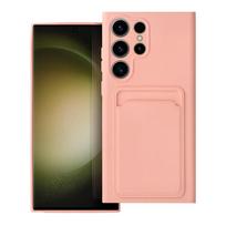 SAMSUNG S23 Ultra rožinės spalvos CARD apsauginis dėklas