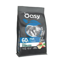 Oasy Grain Free Adult Sterilized sausas pašaras su žuvimi katėms, 6 kg