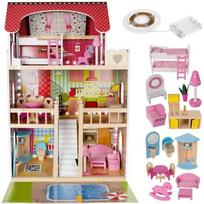 Lėlių namas Kruzzel Wooden Dollhouse XL14790, įvairių spalvų