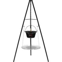 Lund anglių grilis ant trikojo 99933, 49cm, 6l, 150cm, reguliuojamas grotelės, chromuotos grotelės, emaliuotas puodas, dangtis