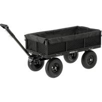 Yato sodo vežimėlis YT-86970, 450kg, 1300x585x660mm, 4x330mm, 120mm, plieno profilis, PVC, krovimo dėžė 1140x585x250mm
