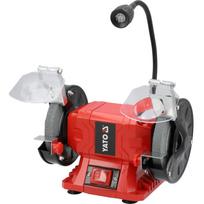 Yato Dviejų diskų šlifuoklis YT-822103, 250 W, 230 V, 50 Hz, 2980 min⁻¹, Ø150x20xØ12.7 mm, 5 kg, IPX0, I klasė, LED apšvietimas