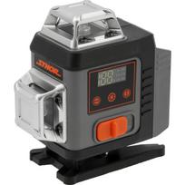 Sthor Lazerinis nivelyras 18007, 25 m, ±3 mm/10 m, 515 nm, 16 linijų, 4D, žalias spindulys, Li-Ion 3.7 V, USB Type-C, IP22, 1/4"
