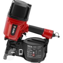 Yato stogo vinių kalimo pistoleto YT-09224, 65-100 mm, 15°, 0.8 MPa, 150-300 vinių, aliuminio korpusas, guminė rankena