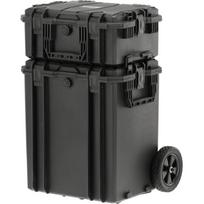 Yato hermetinių įrankių dėžių rinkinys YT-08896, 2 vnt, PP, IP55, IP67, 10 mm, ratukai, rankena, putų įdėklas