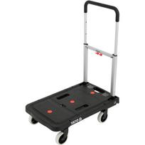 Yato platforminiai vežimėliai YT-37417, 137 kg, 411x675 mm, plienas, aliuminis, 4 ratai 125 mm, 2 pasukami su stabdžiais