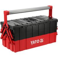 Yato įrankių dėžė YT-08978, 460x265x208 mm, 30 kg, 5 skyriai, ABS, PA, rankena, sulankstoma