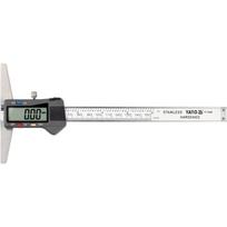 Yato skaitmeninis gylio matuoklis YT-72250, 0-150 mm, 0.01 mm, ±0.03 mm, LCD ekranas, nerūdijantis plienas, ABS