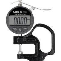 Yato elektroninis storio matuoklis YT-72321, 0-12.7mm, ±0.001mm, LCD ekranas, 30mm žandikaulio gylis, 1.5V LR44 baterija, 150mAh