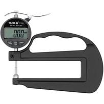 Yato skaitmeninis storio matuoklis YT-72322, 0-12,7mm, ±0,001mm, LCD, 120mm, 1,5V LR44, 150mAh, metrinė ir colių skalė