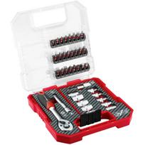 Einhell atsuktuvų antgalių ir galvučių rinkinys 49109022, 1/4", 37 vnt, 25 mm, 4-13 mm, reketas, prailgintuvas, adapteris, dėžutė