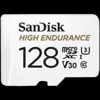 SanDisk High Endurance microSDXC 128GB + SD Adapter - for dash cams & home monitoring, up to 10,000 Hours, Full HD / 4K videos, up to 100/40MB/s Read/Write speeds, C10, U3, V30