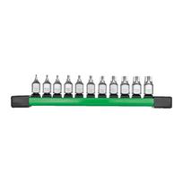 Milwaukee 1/4" TX8-TX50 trumpų lizdinių antgalių rinkinys, 11 dalių