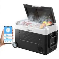 Automobilinis kompresorinis šaldytuvas VEVOR EA35-D, 35 l, dviejų zonų, Juodas, 44 × 52 × 71 cm