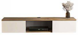 Televizoriaus spintelė Kalune Design Elia, balta sp./riešuto sp., 32 cm x 140 cm x 25.6 cm