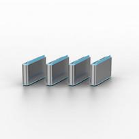 USB Priedas - LINDY USB C Prievado Blokatorių Rinkinys, 4 vnt. + raktas, ABS, Mėlynas