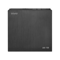 Savio AK-59 External Slim CD/DVD Recorder R/RW – USB-C/USB-A black optical disc drive DVD±RW