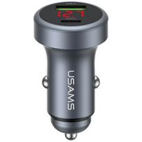 USAMS Car Charger CC327 Aluminum 45W USB-A USB-C Tarnish