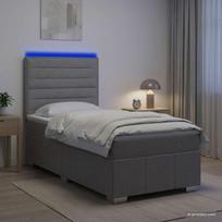 LED lovos čiužinys su LED apšvietimu Šviesiai pilka 90 x 200 cm