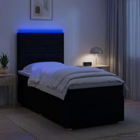 LED lovos čiužinys su LED apšvietimu Juoda 100 x 200 cm Audinys