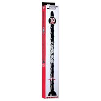 Hosed - analinis dildo - plonas banguotas - juodas - 18 cm