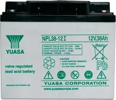 Sandarioji AGM baterija Yuasa NPL38-12 12V 38Ah budėjimo ir cikliniam naudojimui