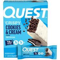 Quest Nutrition, Baltymų batonėlis, traškūs sausainiai ir grietinėlė, 4 batonėliai po 52 g (1,83 uncijos)