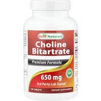 Best Naturals, Cholino bitartratas, 650 mg, 180 tablečių
