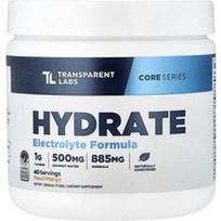 Transparent Labs, „Core Series“, hidratuotas, persikų ir mangų, 320 g