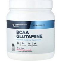 Transparent Labs, „Core Series“, BCAA glutaminas, braškių limonadas, 604 g