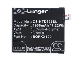 1900 mAh for HTC B0PKX100,BOPKX100,35H00237-00M,35H00237-01M,35H00237-04M,35H00237-05M