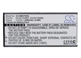 2500 mAh for Samsung EB-BG750BBC,EB-BG750BBE