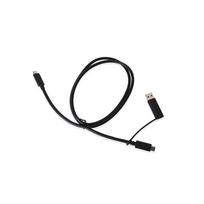 USB kabelis Wortmann AG USB-A + USB-C - USB-C Black (TYP-C KABEL FÜR DUD15Y0)