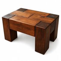 Medinis suoliukas Wooden Manufacture 50x30x30 cm. Iš masyvios medienos, sunkus ir stabilus