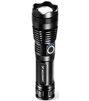 Juodas taktinis žibintuvėlis su reguliuojamu spinduliu "Wozinsky WLT-15W 15W 1500lm CREE IP65"