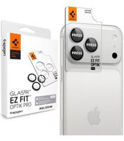 Sidabrinės spalvos kameros apsauga Apple iPhone 18 Pro / 18 Pro Max telefonui "Spigen Optik PRO Glas.TR EZ Fit 2-Pack"