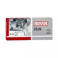 Novus Dahle 042-0039 Segtuvų rinkinys - 6 mm - 1000 nerūdijančio plieno segtukų - talpa 30 lapų
