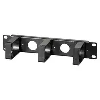 EFB Elektronik 10 inch 1U Cable Management Panel, Jet Black (RAL 9005)