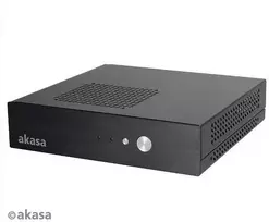 Akasa Cypher Thin–Mini–ITX korpusas, 120 W PSU, OEM – juoda