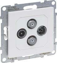 Legrand TV-R-2xSAT galinis antenos lizdas 1,5dB baltas [721170]