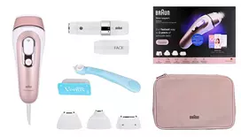 Braun PL7432 IPL Silk·expert Pro 5 plaukų šalinimo prietaisas su SensoAdapt™, 400 000 blyksnių, 10 intensyvumo lygių, precizinis antgalis, Venus Swirl skustuvas, baltas