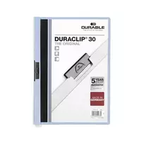 DURABLE Duraclip 2200-06 A4 dokumentų segtuvas su spaustuku, polipropilenas, mėlynas