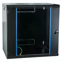 EFB 19 colių sieninis spintos korpusas 12U, fiksuotas, vienos sekcijos, RAL 9005, gylis 600 mm (691712VTS.60)