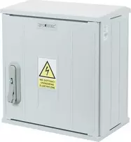 Incobex IP44 termoreaktingas korpusas (plokščias stogas, cilindrinė spyna ir pakabinama spyna, PVC traukės, PVC vyriai) STN 40x42 IOB-31110-01-007