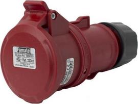 FAMATEL Nešiojamas lizdas 16A 5P 400V raudonas IP44 TOP SpeedPRO 23301