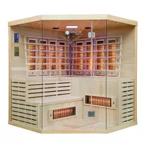 Infraraudonųjų Spindulių Sauna AMO-EA4CRS 180x180x200 keturvietis su himalaju druska