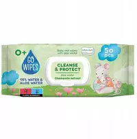 „GoWipes“ drėgnos servetėlės vaikams „GOWIPES“, su aloe vera ir ramunėlių ekstraktu, 50 vnt.