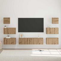 TV staliukas TV spintelių komplektas 8 vnt. 60 x 30 x 30 cm