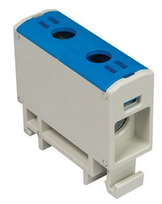 Elektro Plast 48.505 1 polių paskirstymo-šakos blokas AL/CU 35-150mm2 mėlynas plokščias montavimas ir TH bėgis WLZ35P/150/n 48.505